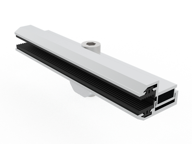 Solar PV Aluminum Thin Film End Clamp